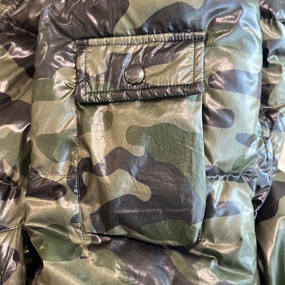 UPCYCLED S13 camouflage puffer coat jacket with runners thumb holes size XL - Picture 10 of 11